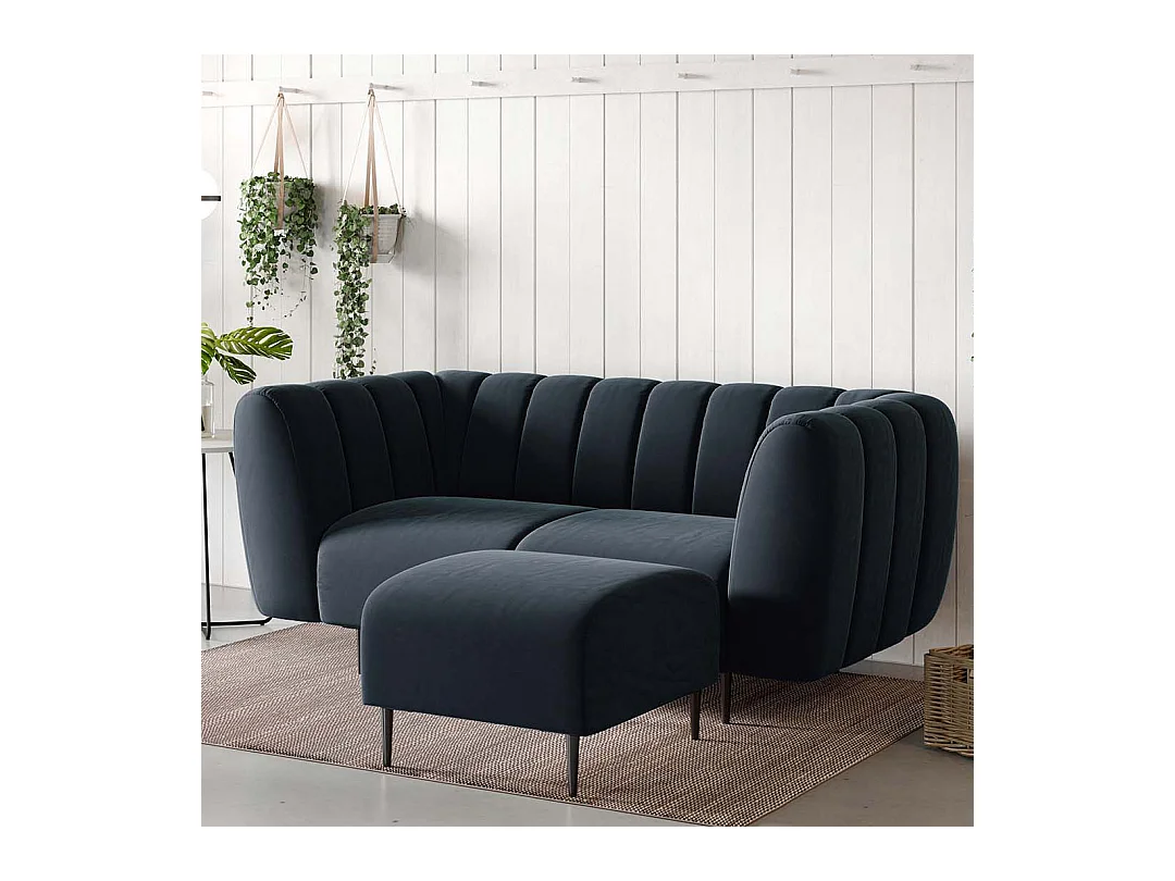 Pouf Shel bleu marine