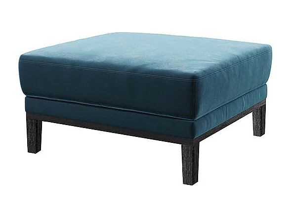 Musso stoffen poef blauw