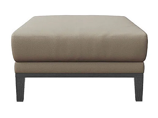 Mesonica Pouf en cuir naturel gris fossile