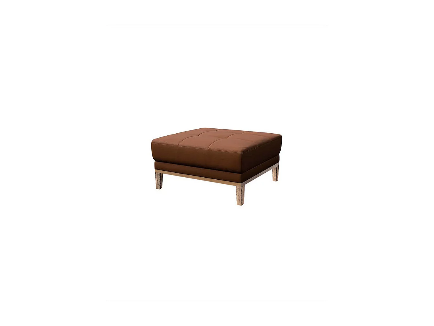 Pouf matelassé Musso Brun de cannelle