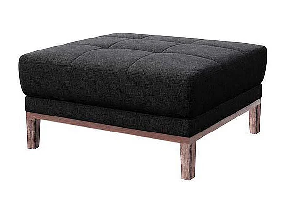 Pouf matelassé Musso anthracite