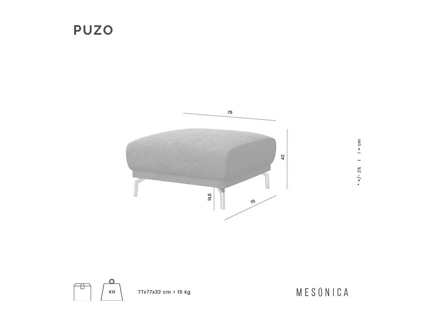 Pouf Puzo vert profond