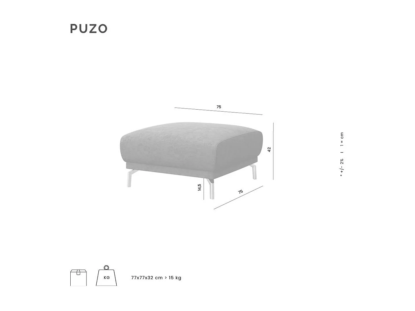 Mesonica Pouf en polyester vert foncé