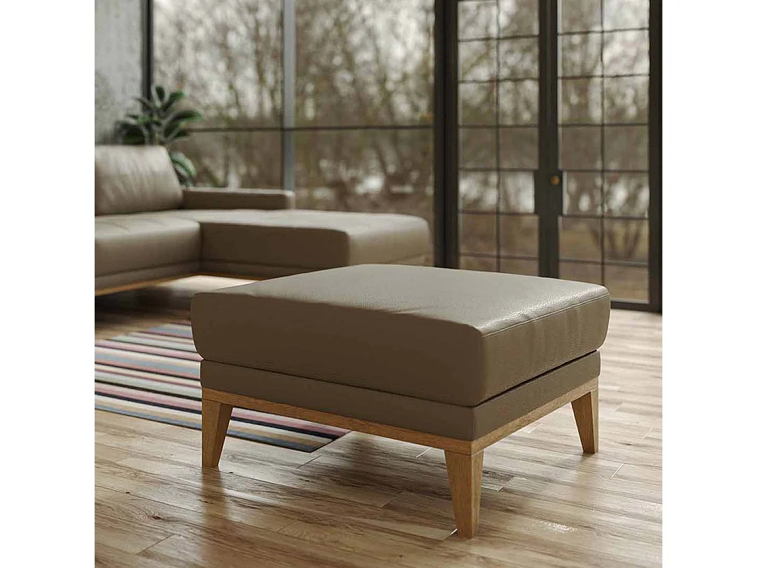 Pouf Musso gris très clair