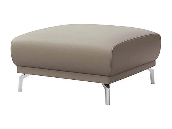 Mesonica Pouf en cuir naturel gris fossile