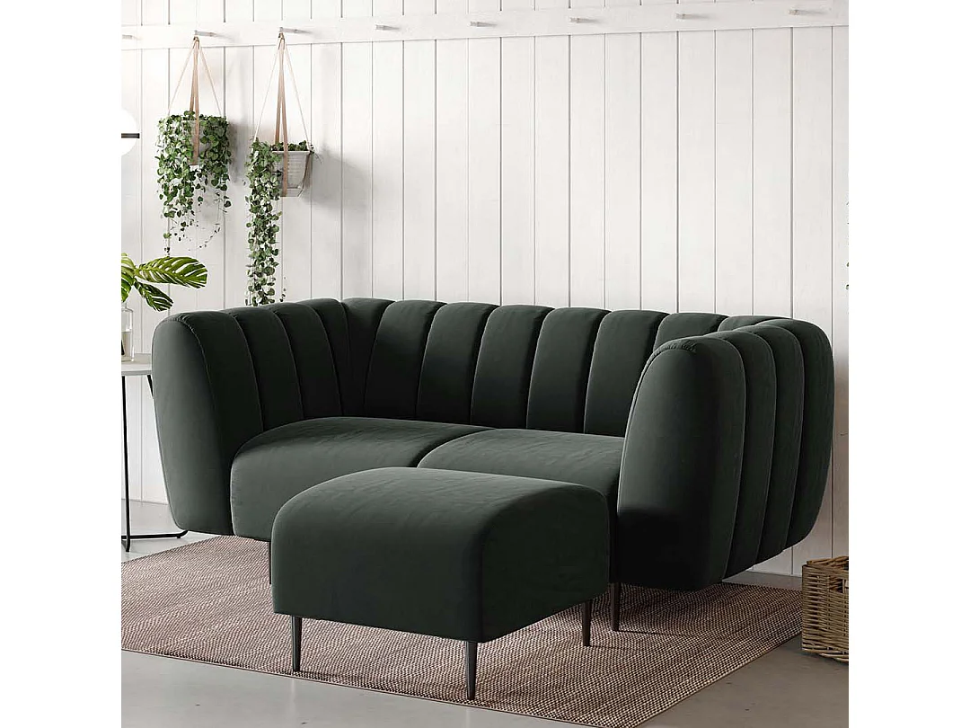 Pouf Shel gris foncé