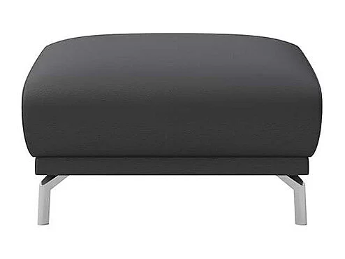 Mesonica Pouf en cuir naturel gris ombré