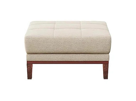 Pouf matelassé Musso beige clair