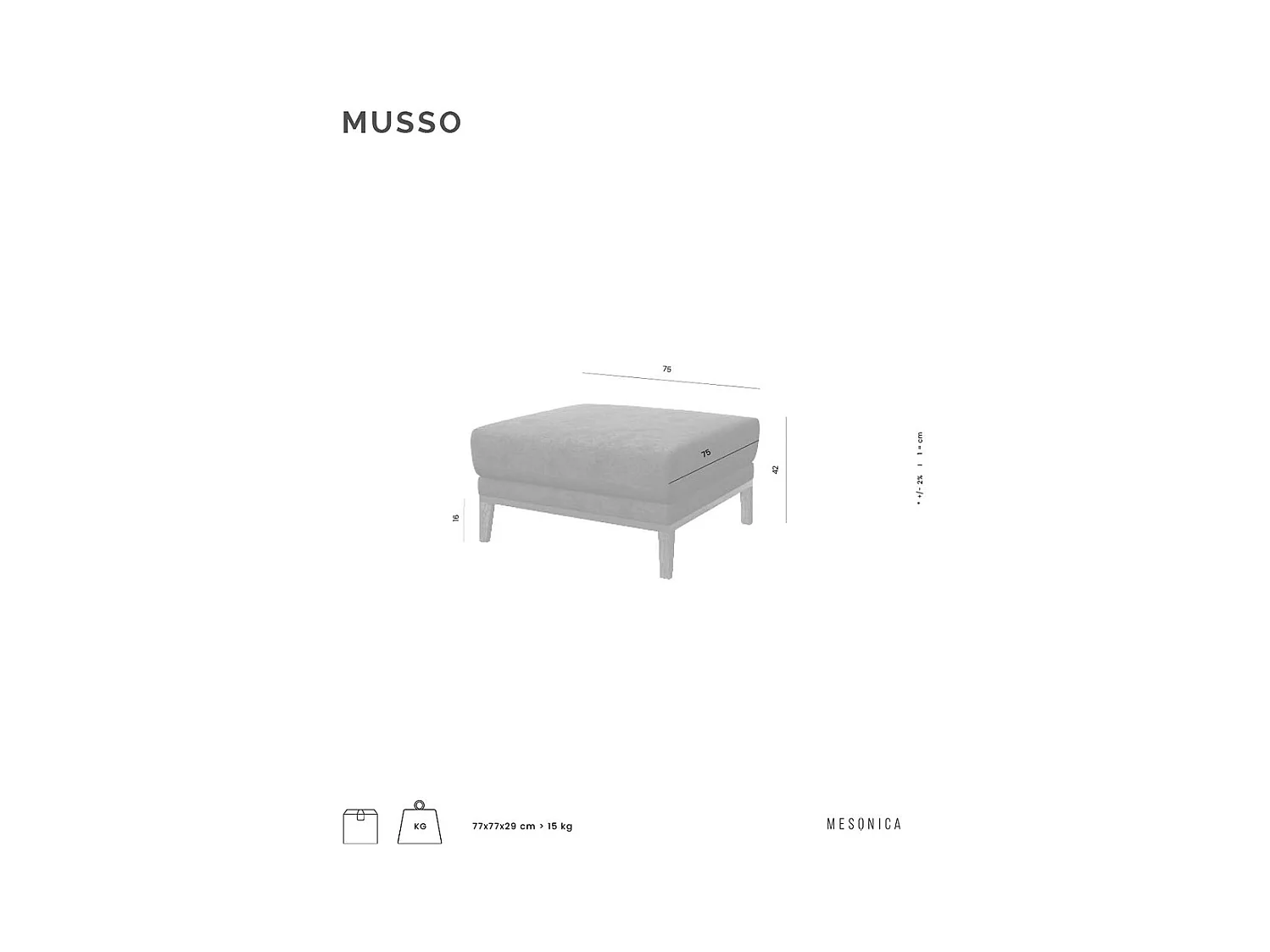 Pouf Musso vert foncé