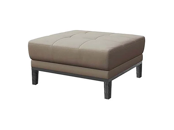 Pouf matelassé Musso Gris fossile