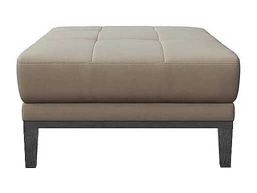 Mesonica Pouf en cuir naturel gris fossile