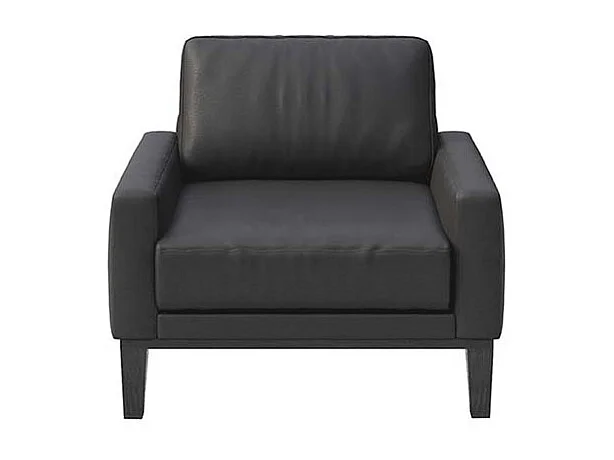 Mesonica Fauteuil en cuir naturel gris ombré