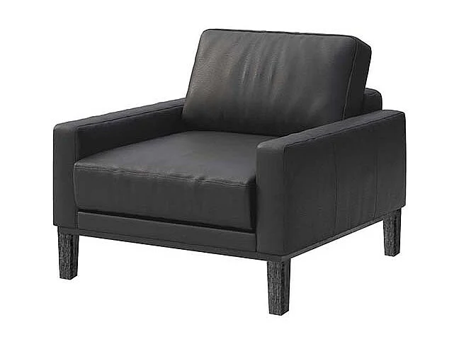 Mesonica Fauteuil en cuir naturel gris ombré