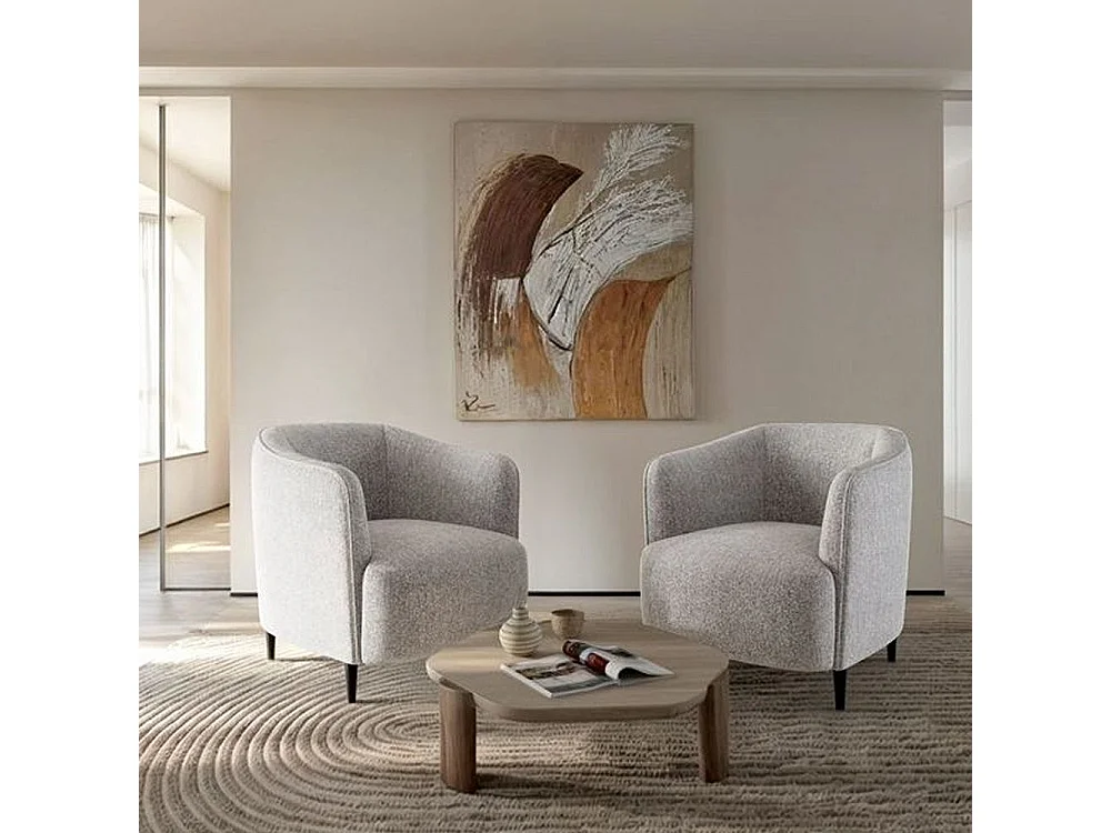 Fauteuil Galbe beige clair