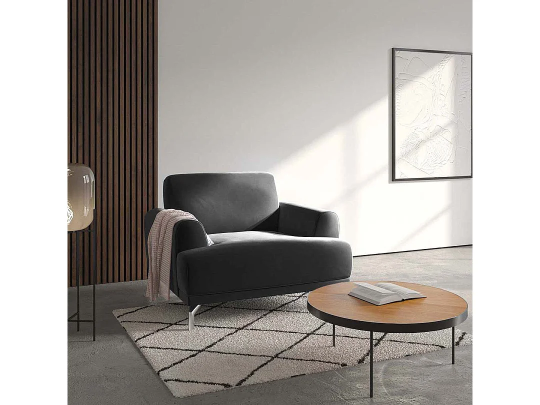 Fauteuil Puzo gris foncé