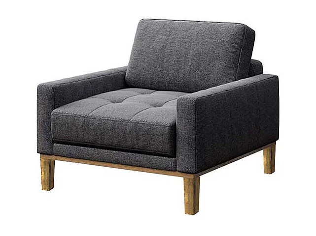 Fauteuil matelassé Musso gris blue