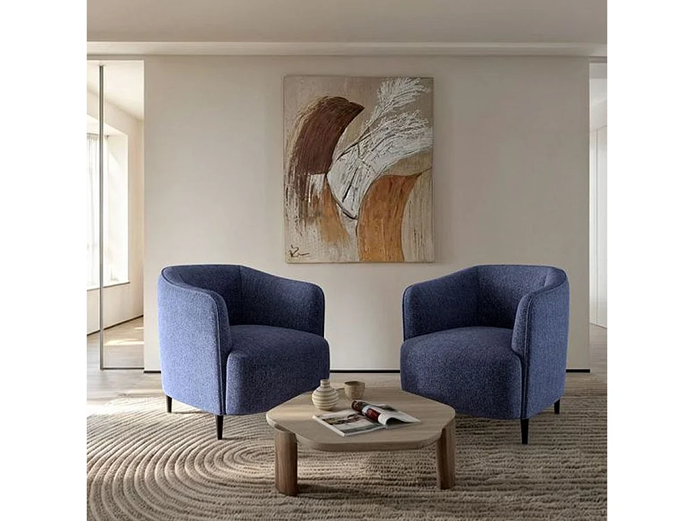 Fauteuil Galbe Bleu Marine