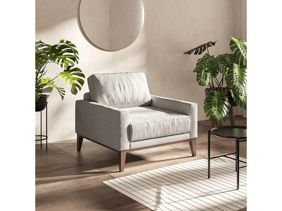 Musso fauteuil lichtgrijs