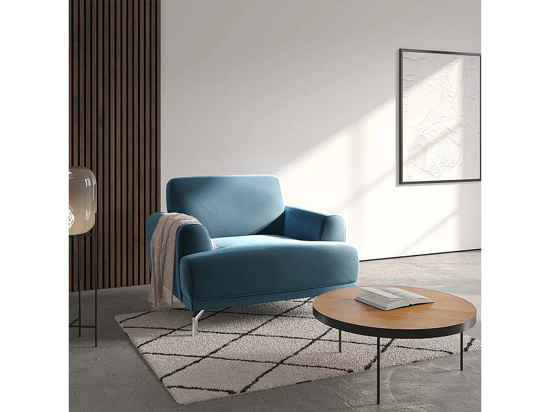 Fauteuil Puzo bleu marine foncé