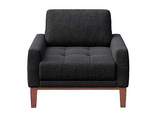 Fauteuil matelassé Musso anthracite