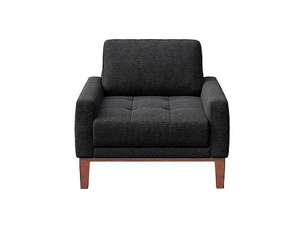 Fauteuil matelassé Musso anthracite