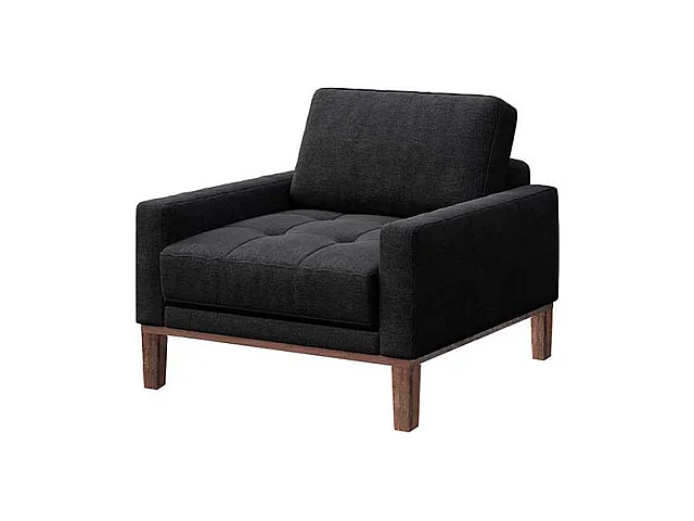 Fauteuil matelassé Musso anthracite