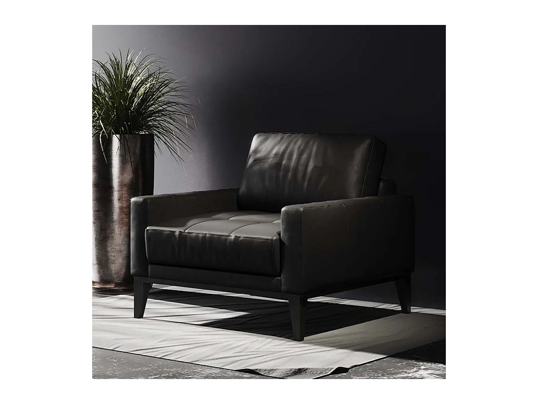 Fauteuil matelassé Musso anthracite