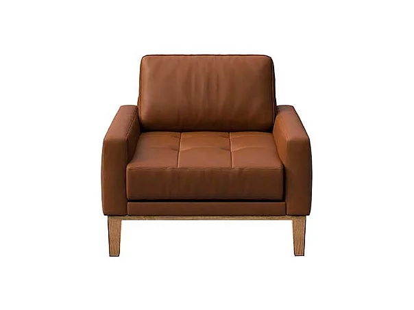 Fauteuil matelassé Musso Brun de cannelle