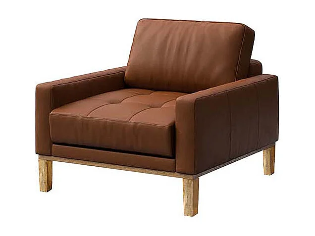 Fauteuil matelassé Musso Brun de cannelle