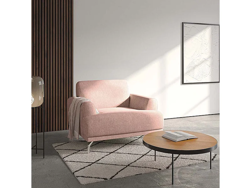 Fauteuil Puzo rose poudré