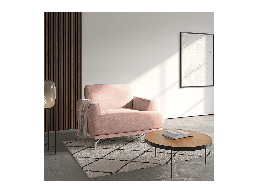 Fauteuil Puzo rose poudré