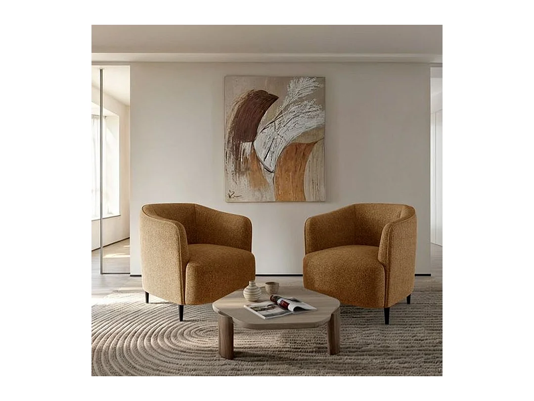 Fauteuil Galbe Miel clair