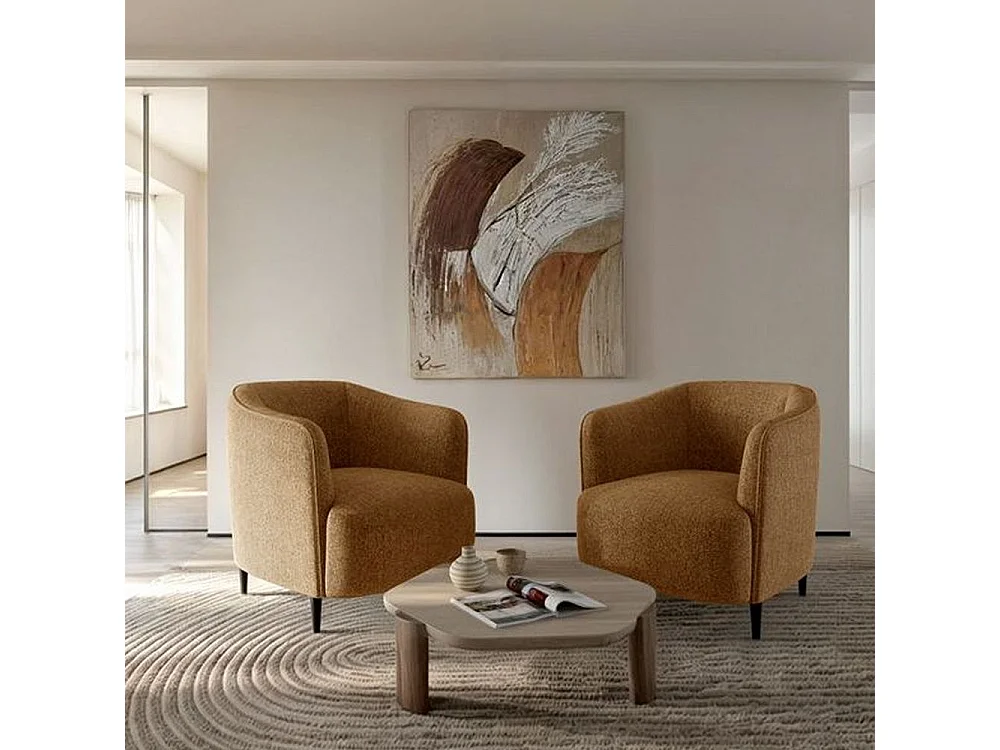 Fauteuil Galbe Miel clair