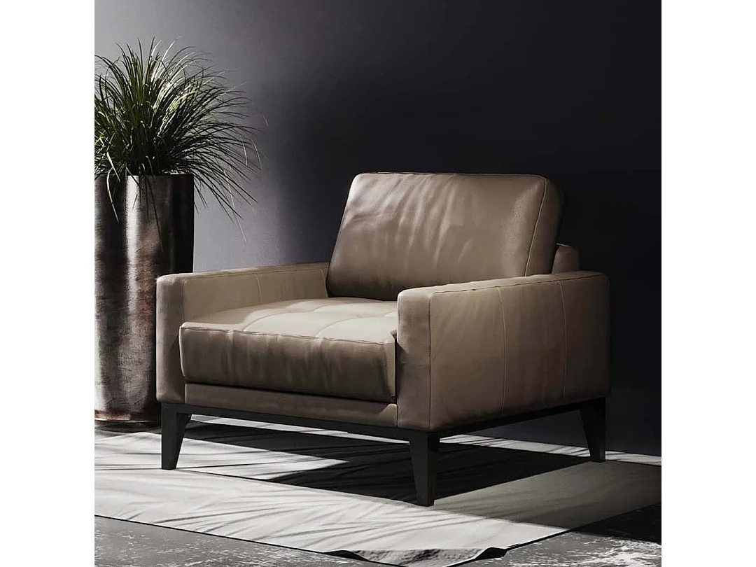 Fauteuil matelassé Musso Gris fossile