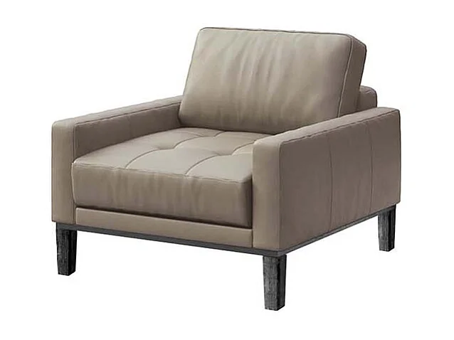 Mesonica Fauteuil en cuir naturel gris fossile