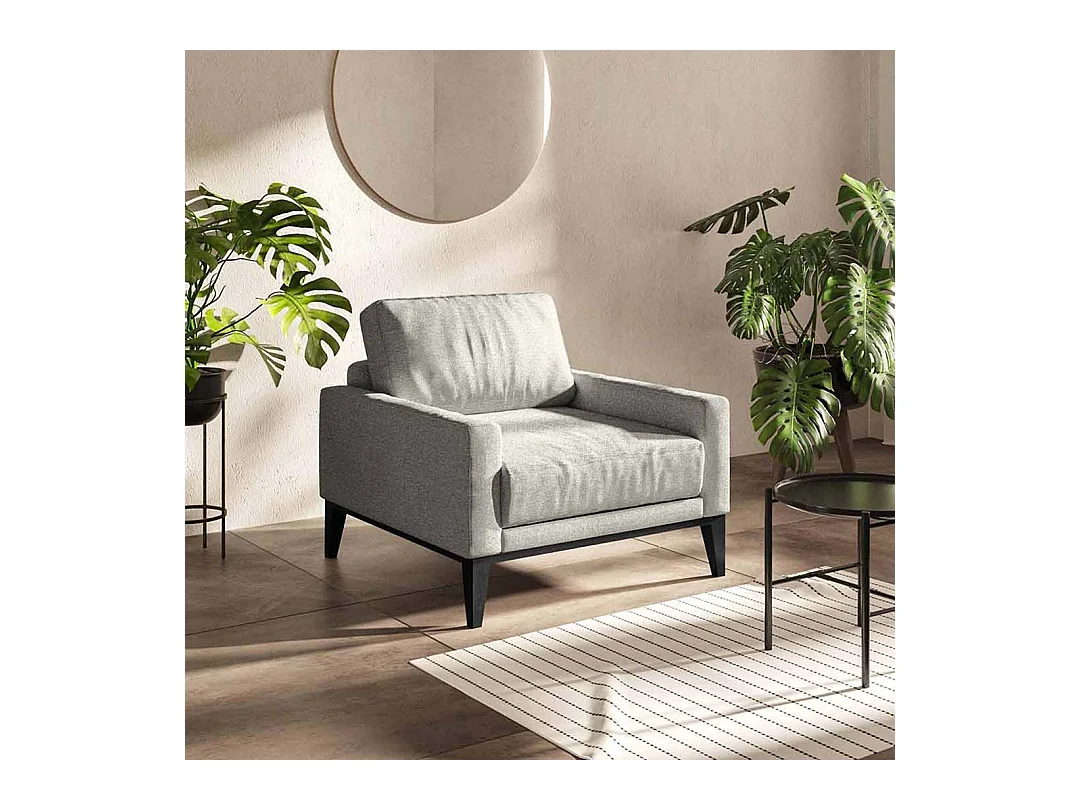 Fauteuil Musso gris clair