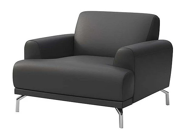 Mesonica Fauteuil en cuir naturel gris ombré