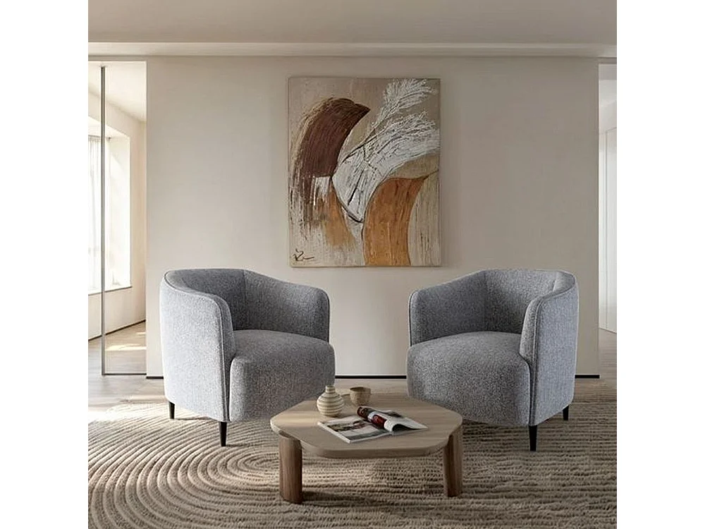 Fauteuil Galbe gris clair