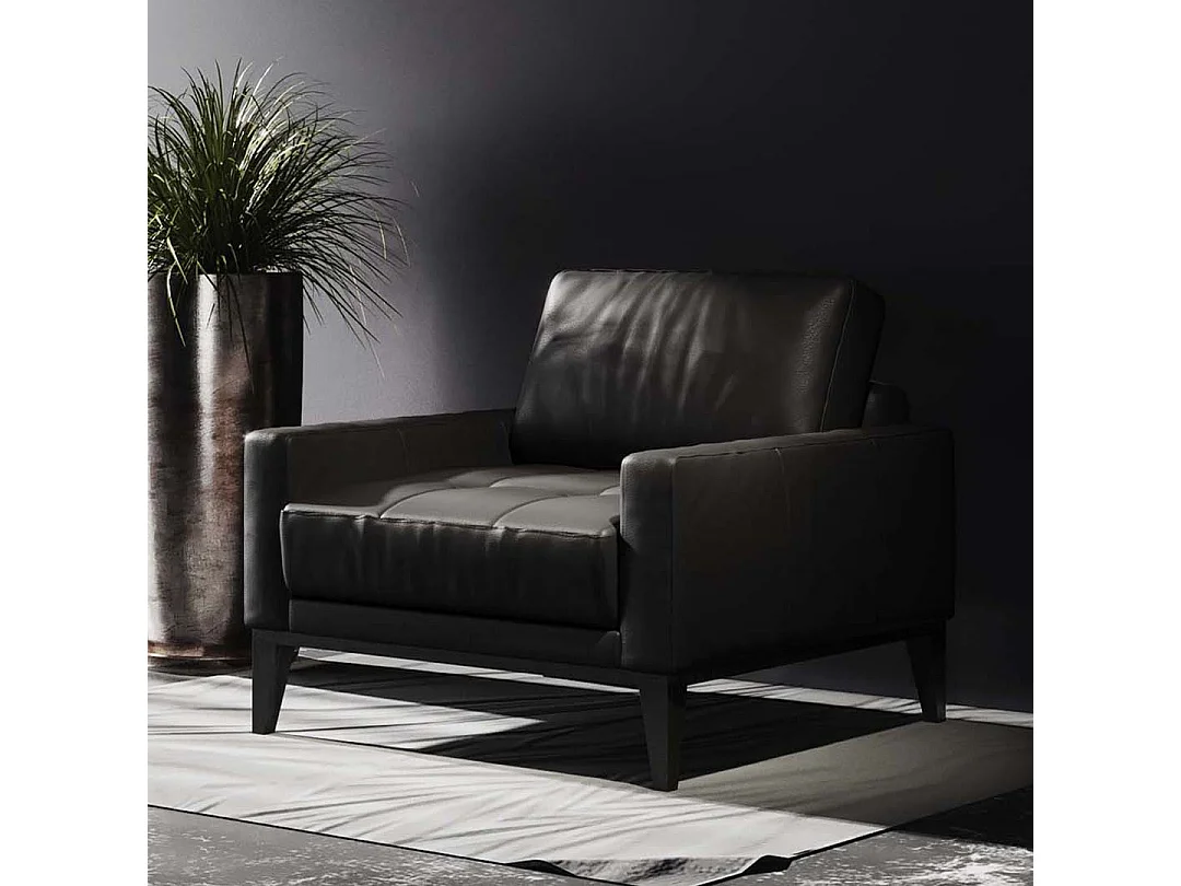 Fauteuil matelassé Musso Ombre gris