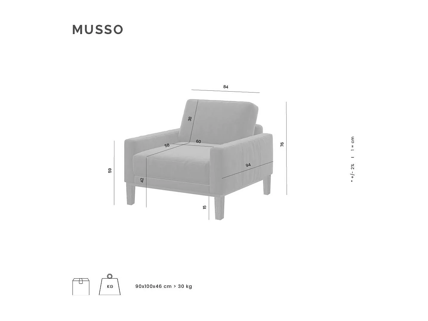 Mesonica Fauteuil en polyester bleu marine foncé
