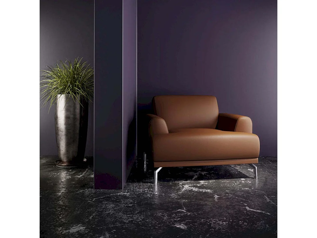 Puzo fauteuil kaneelbruin