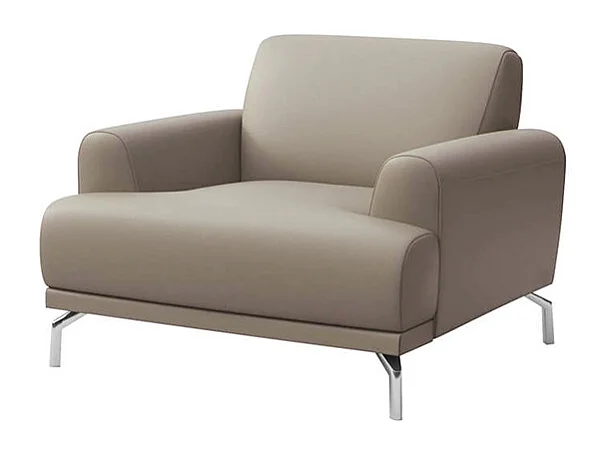 Mesonica Fauteuil en cuir naturel gris fossile