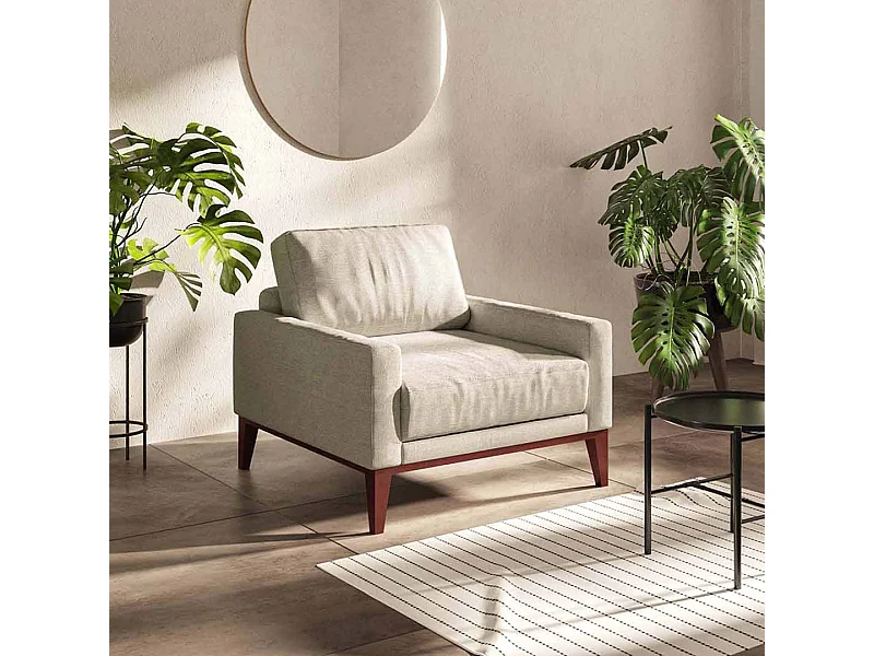 Fauteuil Musso beige clair