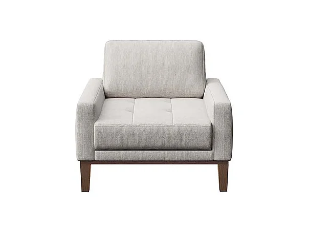 Fauteuil matelassé Musso gris clair