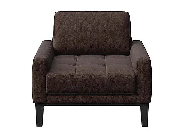 Fauteuil matelassé Musso marron