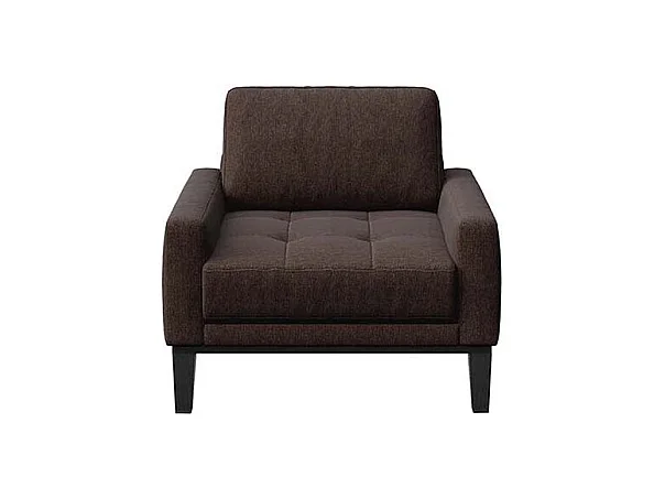 Fauteuil matelassé Musso marron