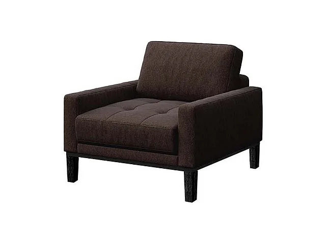 Fauteuil matelassé Musso marron