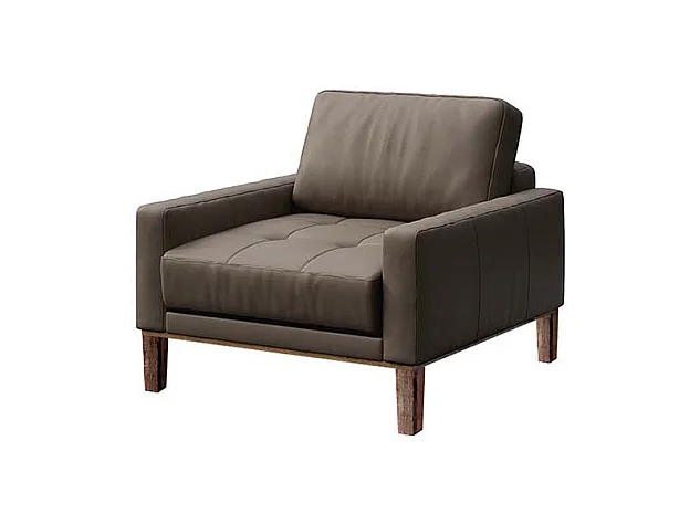 Fauteuil matelassé Musso Cèdre brun