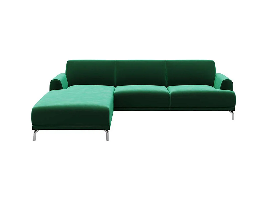 Canapé d'angle gauche Puzo vert profond