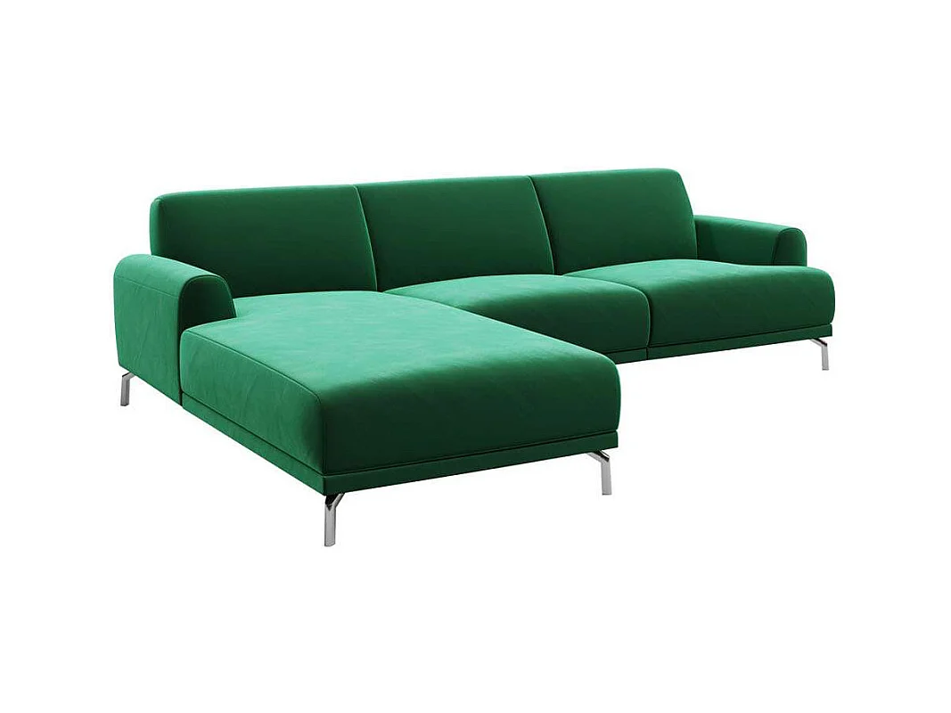 Canapé d'angle gauche Puzo vert profond